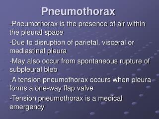 PPT - Pneumothorax PowerPoint Presentation, free download - ID:686110