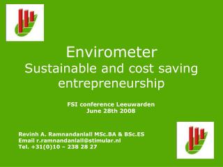 Envirometer Sustainable and cost saving entrepreneurship