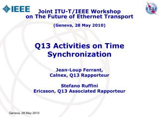 Q13 Activities on Time Synchronization