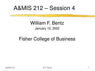 A&amp;MIS 212 – Session 4