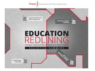 REDLINING EDUCATIONAL RESOURCES DISTRIBUTED IN ACCORANCE WITH FAMILY INCOME.