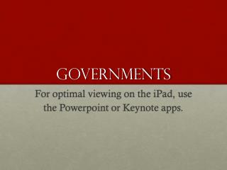 Governments