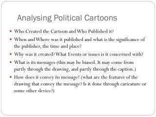 Analysing Political Cartoons