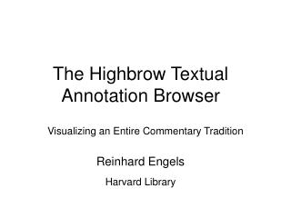 The Highbrow Textual Annotation Browser