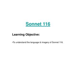 Sonnet 116
