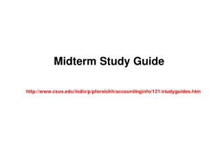 Midterm Study Guide