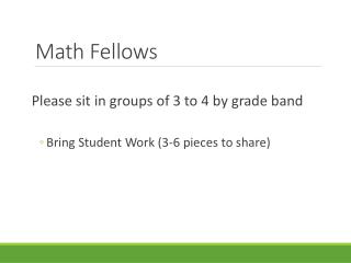 Math Fellows