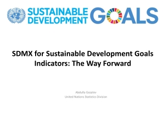 SDMX for Sustainable Development Goals Indicators: The Way Forward