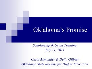 Oklahoma’s Promise