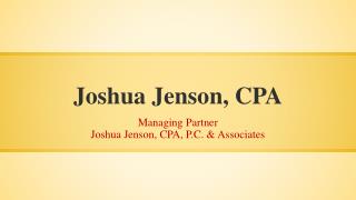 Joshua Jenson, CPA