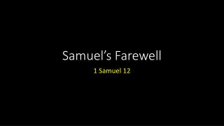 Samuel’s Farewell