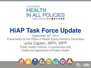 California Health In All Policies Task Force