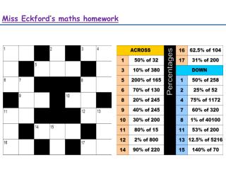 Miss Eckford’s maths homework