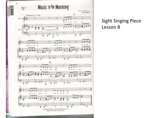 Sight Singing Piece Lesson 8