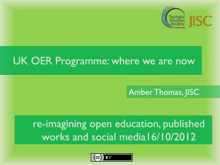 UK OER Programme: where we are now