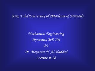 King Fahd University of Petroleum &amp; Minerals