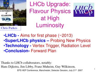 LHCb Upgrade: Flavour Physics at High Luminosity