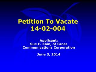 Petition To Vacate 14-02-004