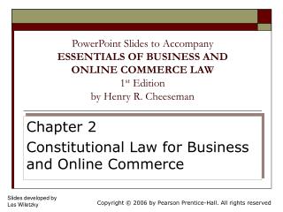 Chapter 2 Constitutional Law for Business and Online Commerce