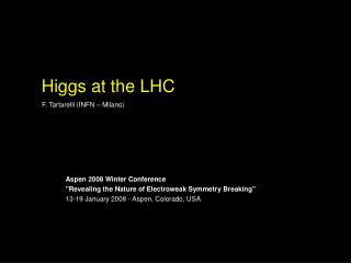 Higgs at the LHC