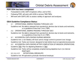 Orbital Debris Assessment