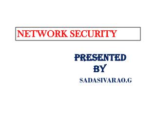 NETWORK SECURITY