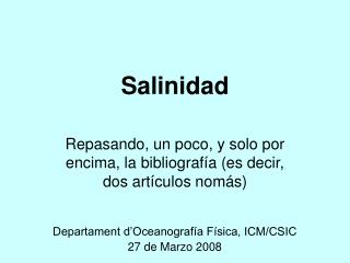 Salinidad