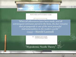 “ Hypodermic Needle Theory ”