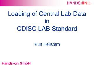 Loading of Central Lab Data in CDISC LAB Standard