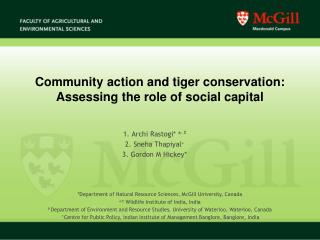 Community action and tiger conservation: Assessing the role of social capital