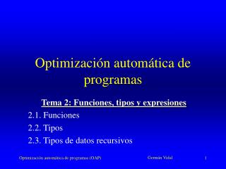 Optimización automática de programas