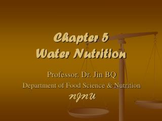 Chapter 5 Water Nutrition