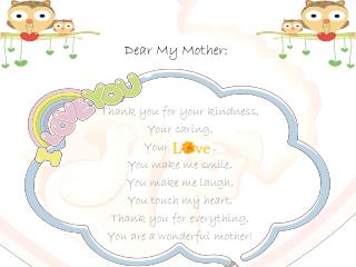 Dear My Mother: