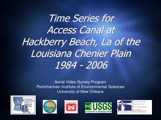 Time Series for Access Canal at Hackberry Beach, La of the Louisiana Chenier Plain 1984 - 2006
