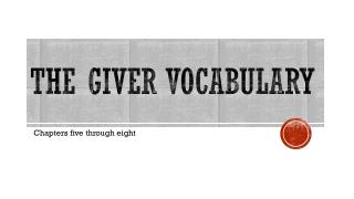 The Gıver Vocabulary