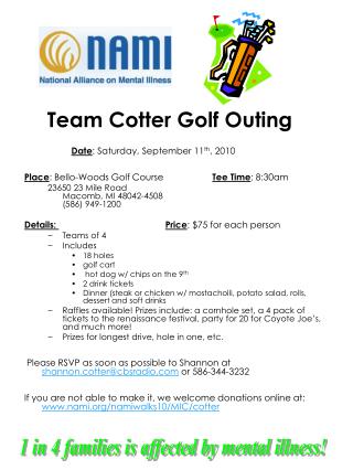 Team Cotter Golf Outing