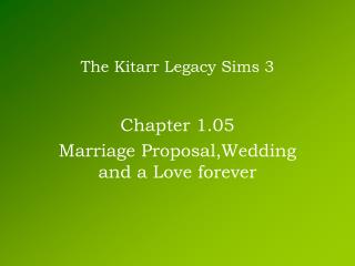 The Kitarr Legacy Sims 3