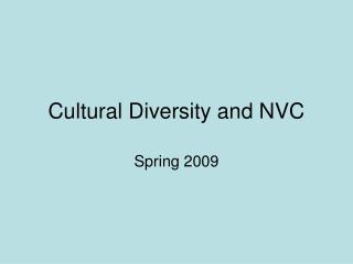 Cultural Diversity and NVC