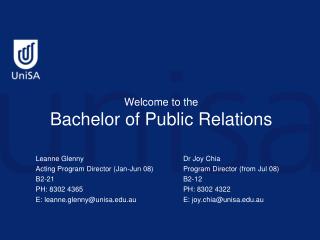 Welcome to the Bachelor of Public Relations