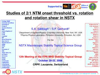 Studies of 2/1 NTM onset threshold vs. rotation and rotation shear in NSTX