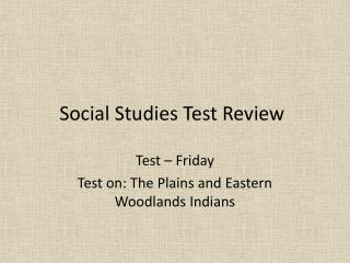 Social Studies Test Review