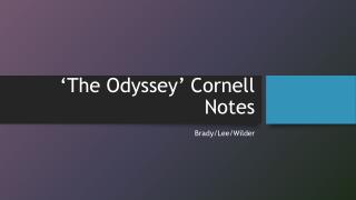 ‘The Odyssey’ Cornell Notes