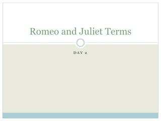 Romeo and Juliet Terms