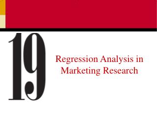 Regression Analysis in Marketing Research