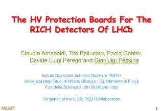 The HV Protection Boards For The RICH Detectors Of LHCb