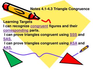 Notes 4.1-4.3 Triangle Congruence