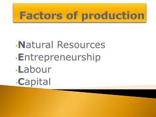 Factors of production