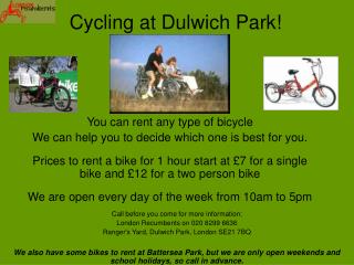 Cycling at Dulwich Park!