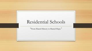 Residential Schools