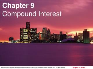 Chapter 9 Compound Interest
